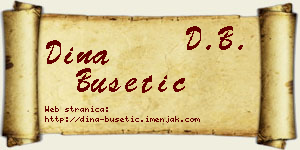 Dina Bušetić vizit kartica